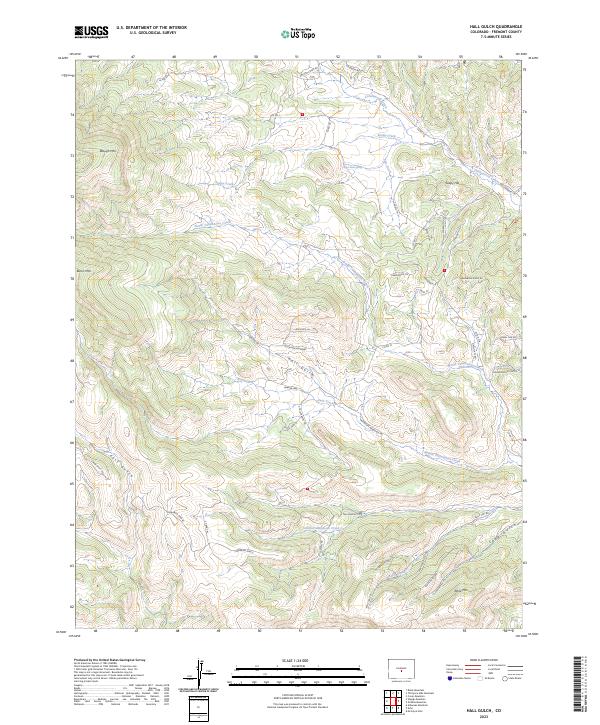 Hall Gulch topographic map thumbnail