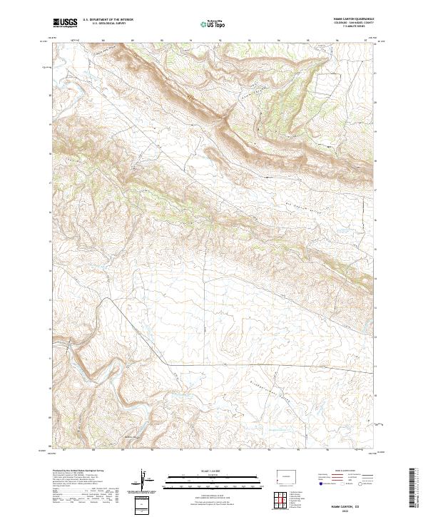 Hamm Canyon topographic map thumbnail