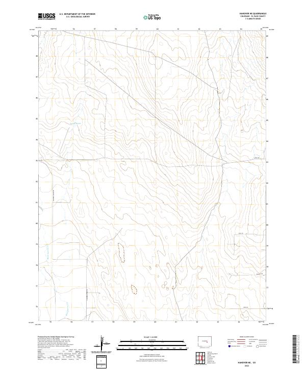 Hanover NE topographic map thumbnail