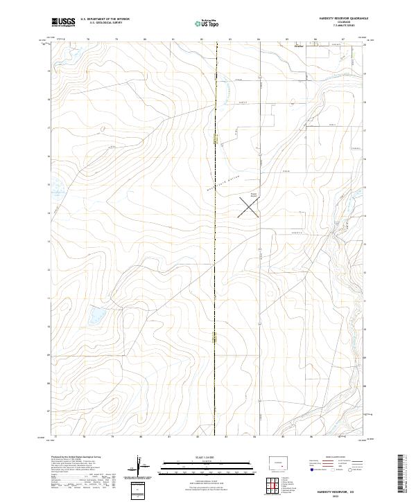 Hardesty Reservoir topographic map thumbnail