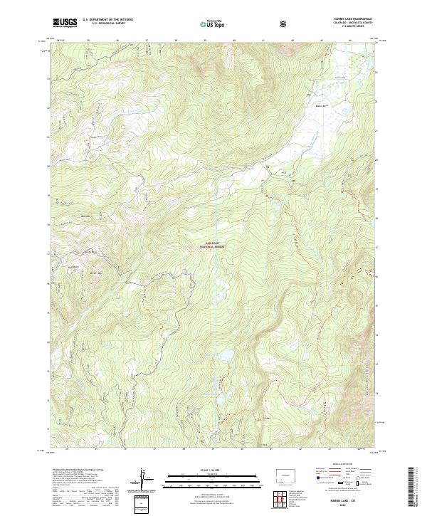 Harris Lake topographic map thumbnail
