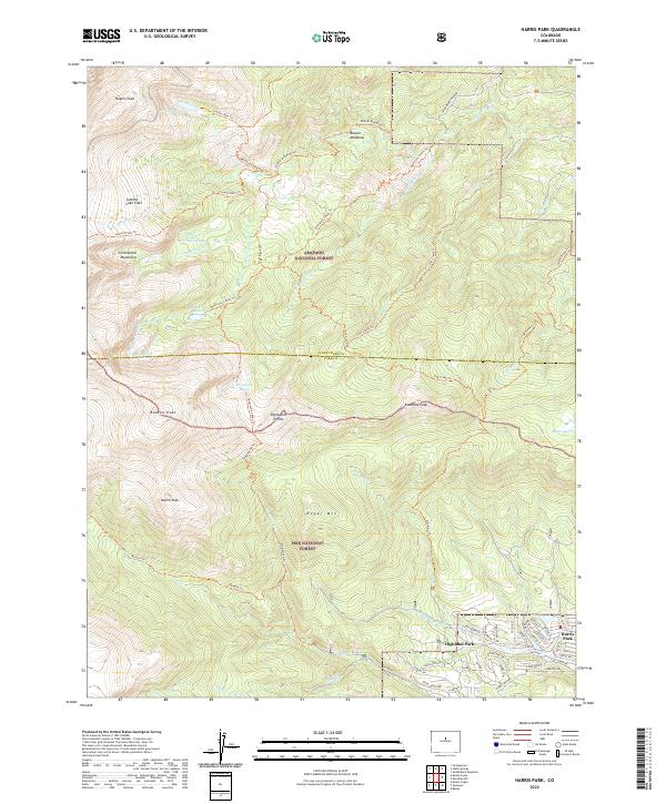 Harris Park topographic map thumbnail