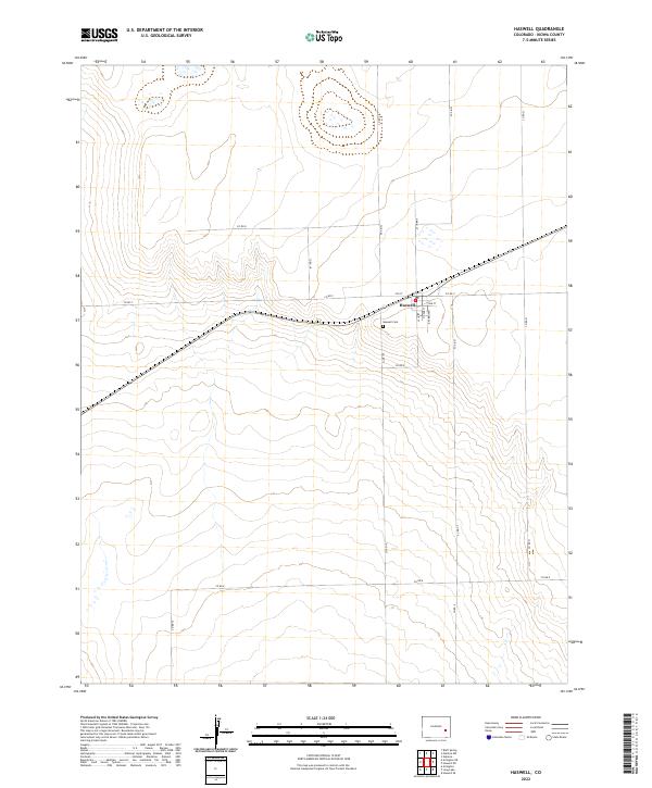 Haswell topographic map thumbnail