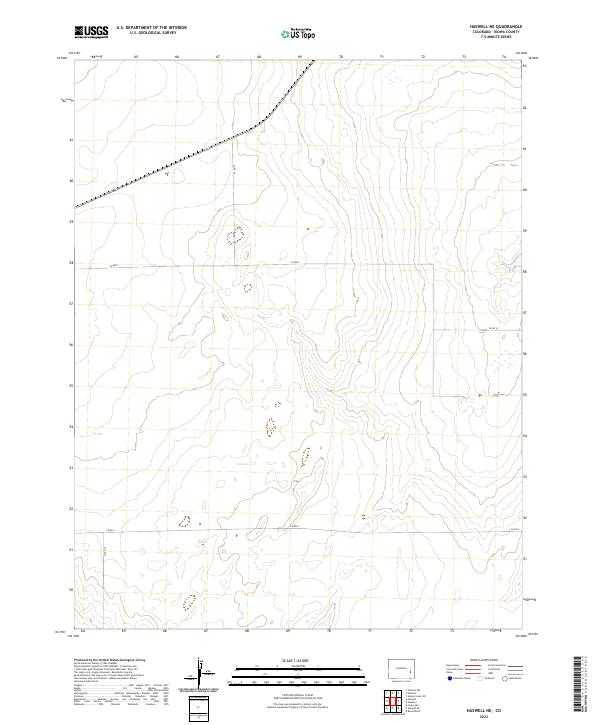 Haswell NE topographic map thumbnail