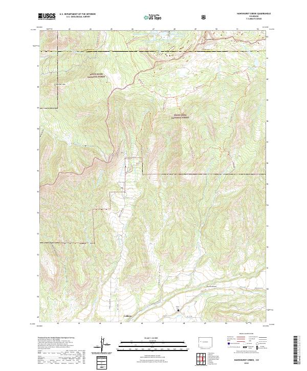 Hawxhurst Creek topographic map thumbnail