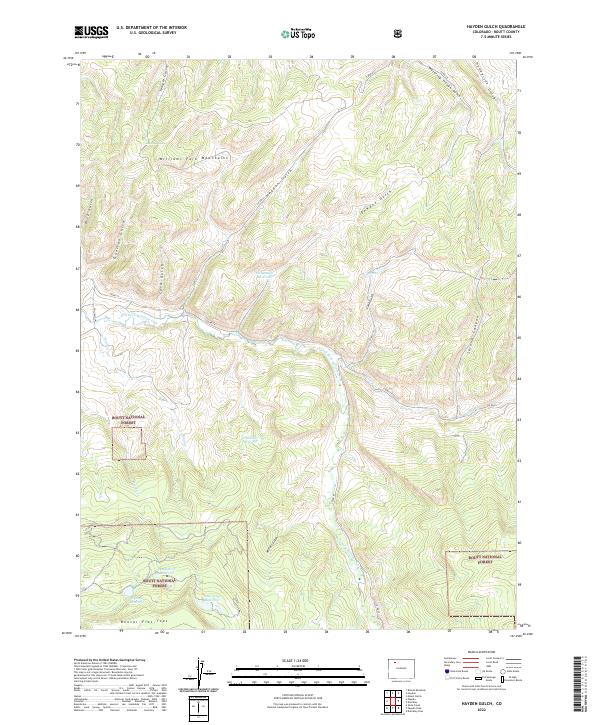 Hayden Gulch topographic map thumbnail