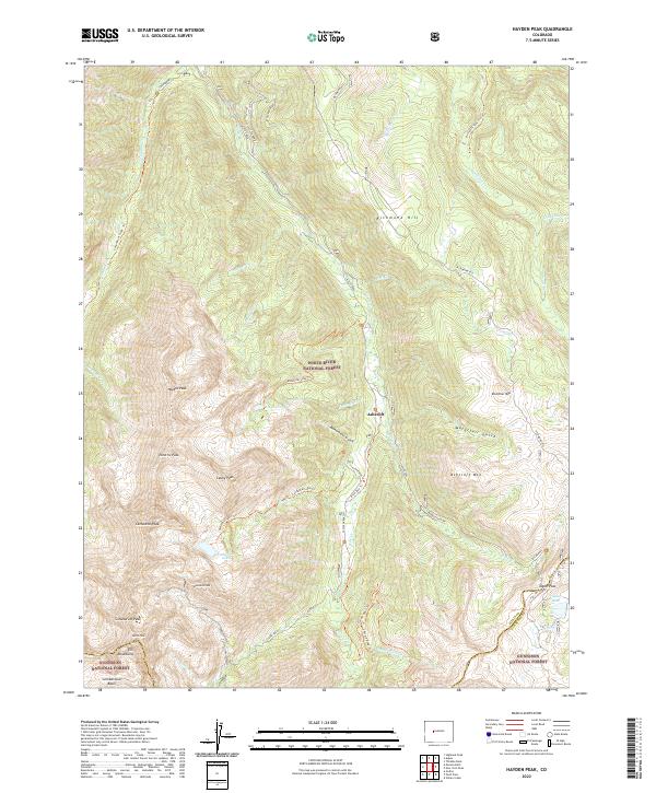 Hayden Peak topographic map thumbnail