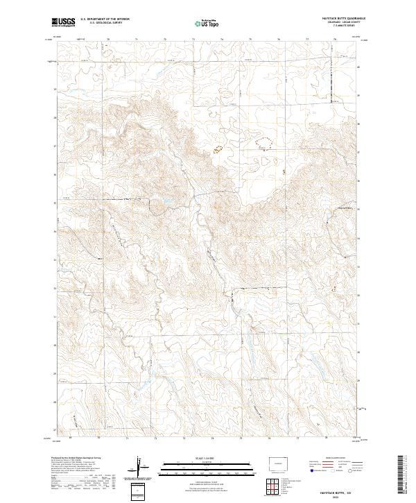Haystack Butte topographic map thumbnail