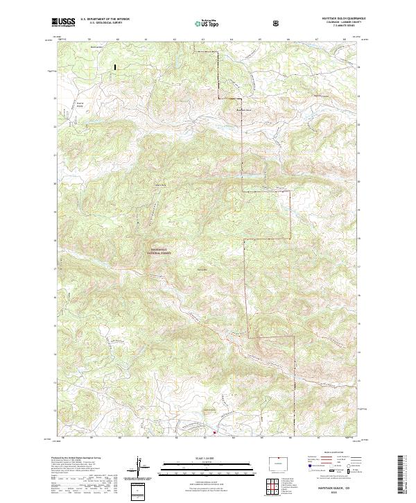Haystack Gulch topographic map thumbnail