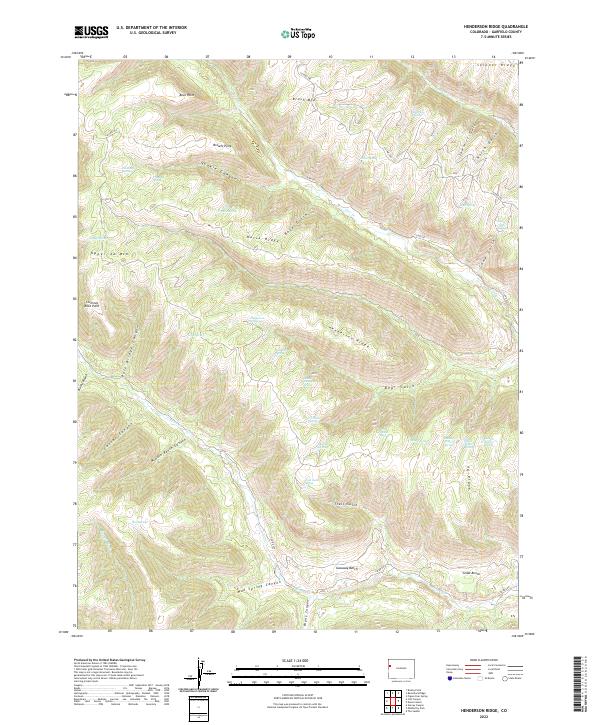 Henderson Ridge topographic map thumbnail