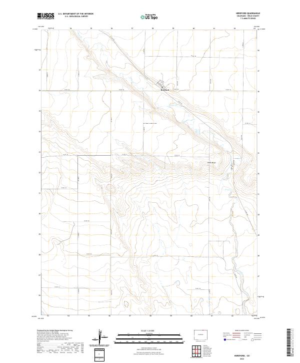 Hereford topographic map thumbnail