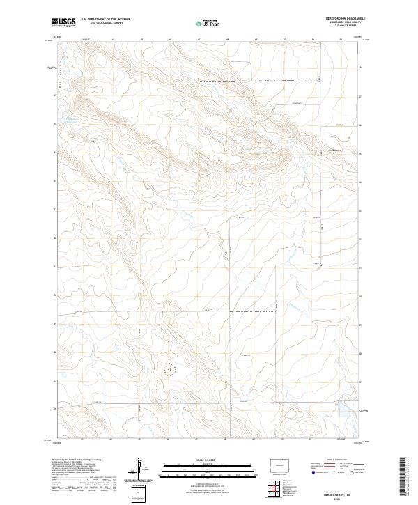 Hereford NW topographic map thumbnail