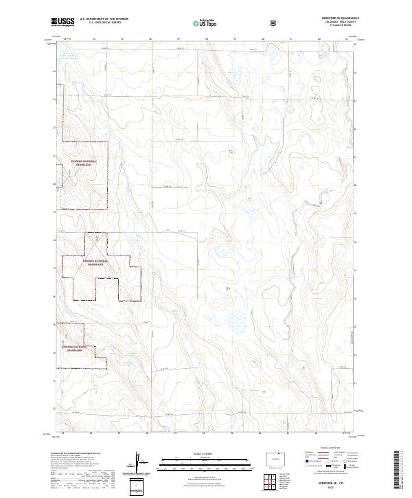 Hereford SE topographic map thumbnail