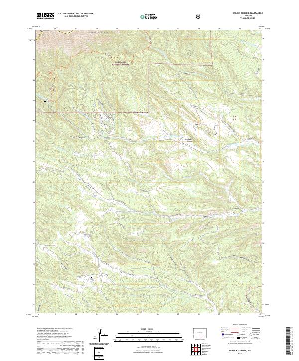 Herlick Canyon topographic map thumbnail