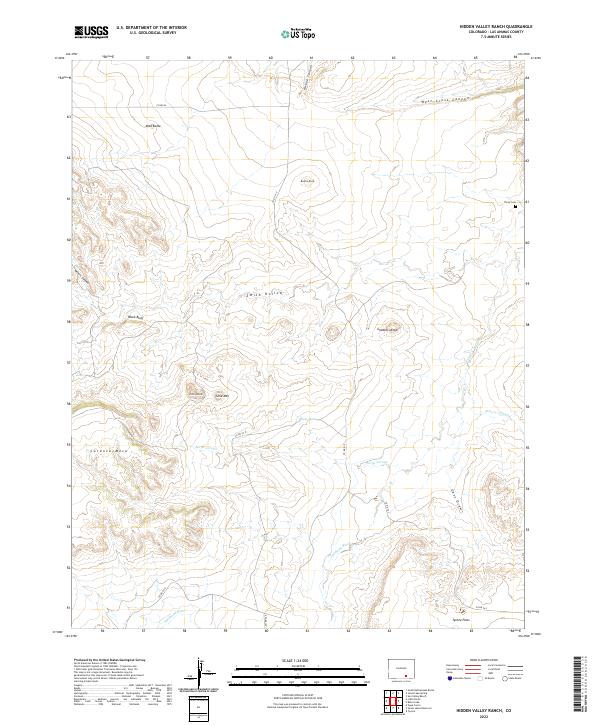 Hidden Valley Ranch topographic map thumbnail