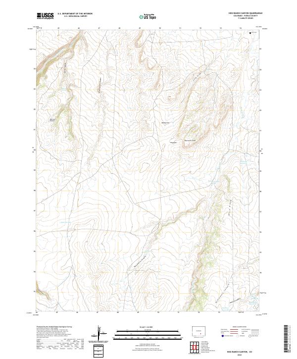 Hog Ranch Canyon topographic map thumbnail