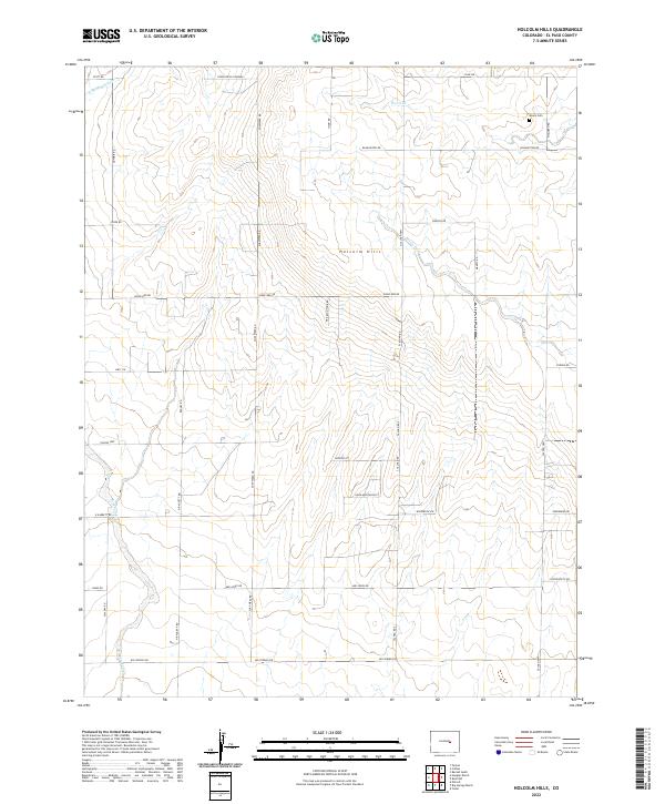 Holcolm Hills topographic map thumbnail