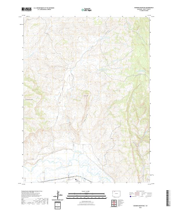 Hooker Mountain topographic map thumbnail