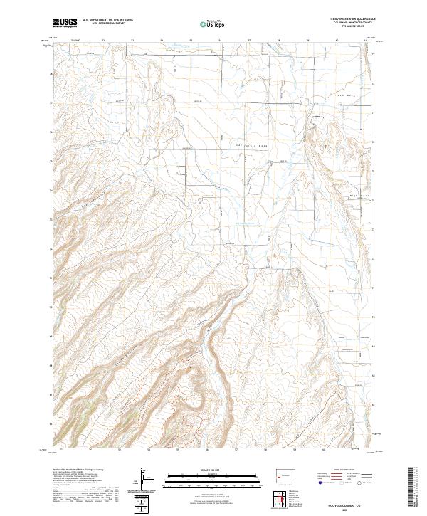 Hoovers Corner topographic map thumbnail