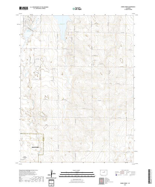 Horse Creek topographic map thumbnail