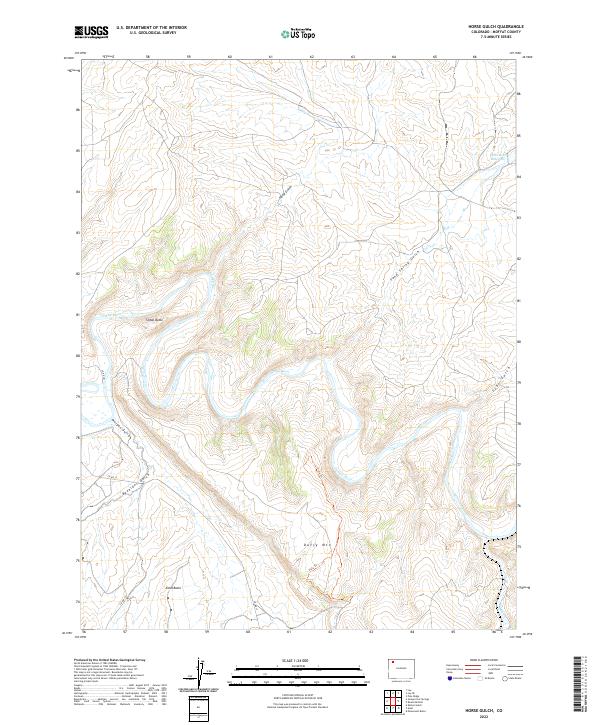 Horse Gulch topographic map thumbnail