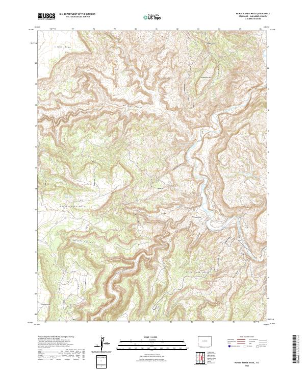 Horse Range Mesa topographic map thumbnail