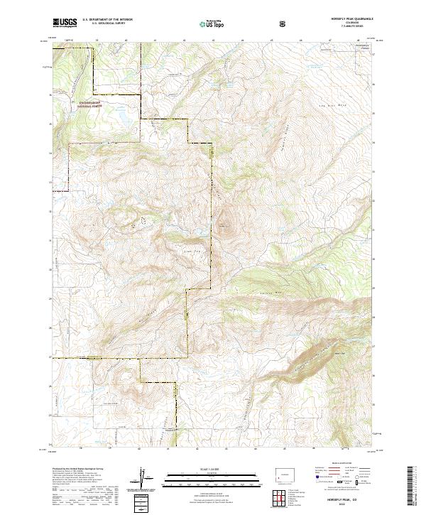 Horsefly Peak topographic map thumbnail