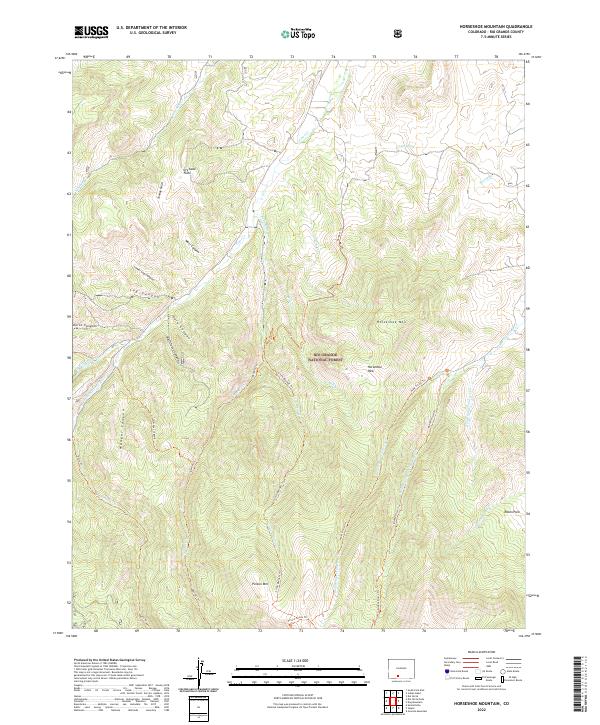 Horseshoe Mountain topographic map thumbnail