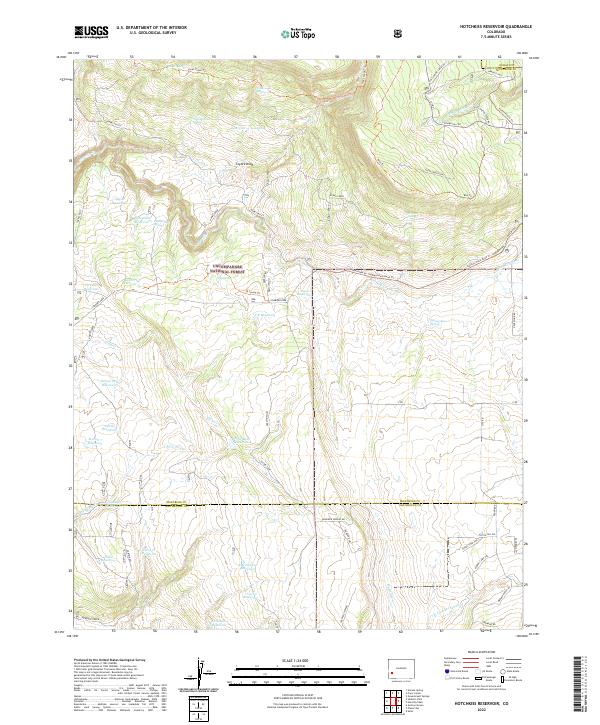 Hotchkiss Reservoir topographic map thumbnail