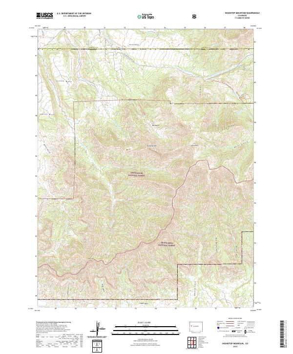 Housetop Mountain topographic map thumbnail
