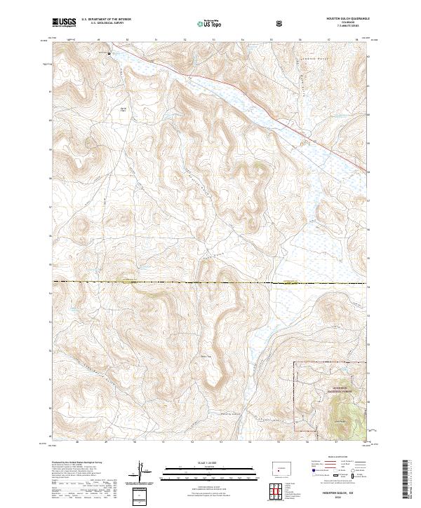 Houston Gulch topographic map thumbnail