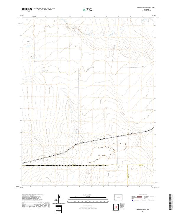 Houston Lakes topographic map thumbnail