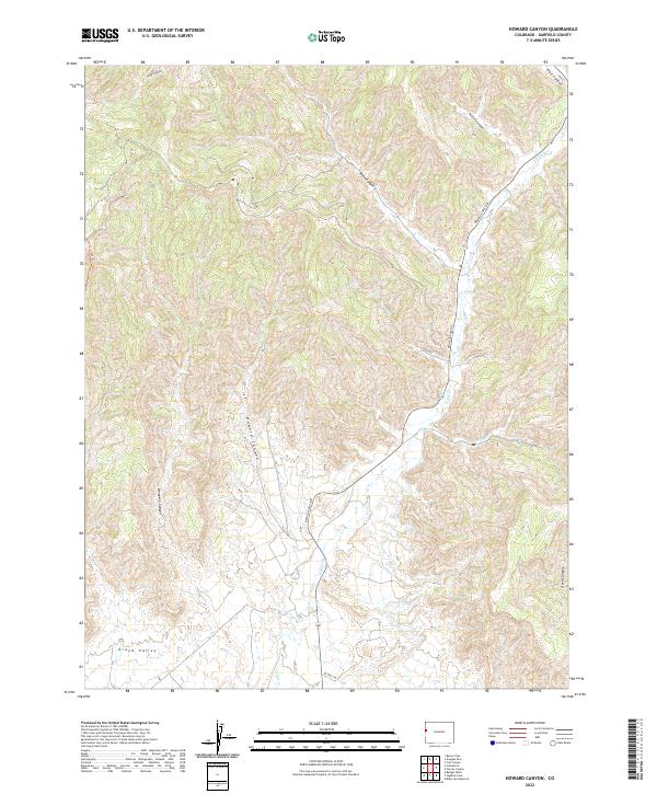 Howard Canyon 2022 topographic map thumbnail
