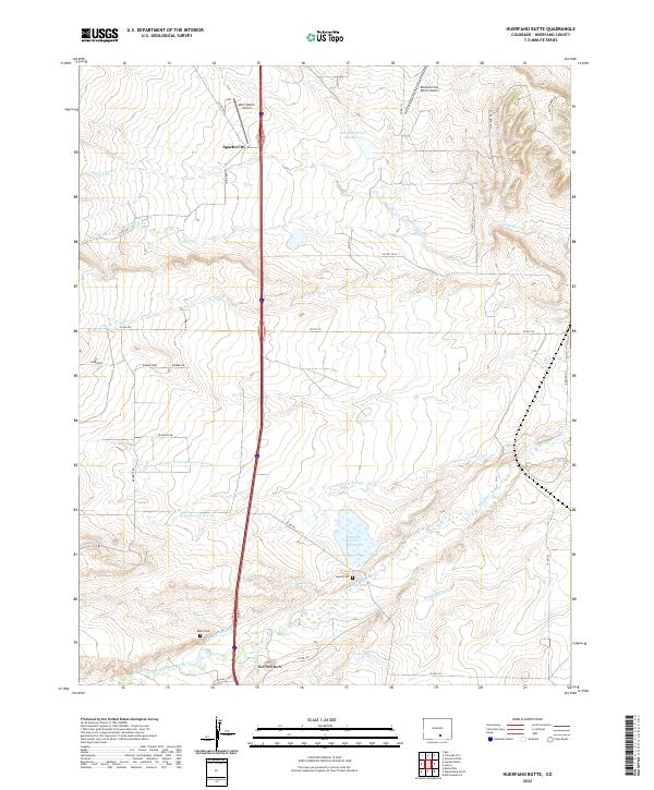 Huerfano Butte topographic map thumbnail