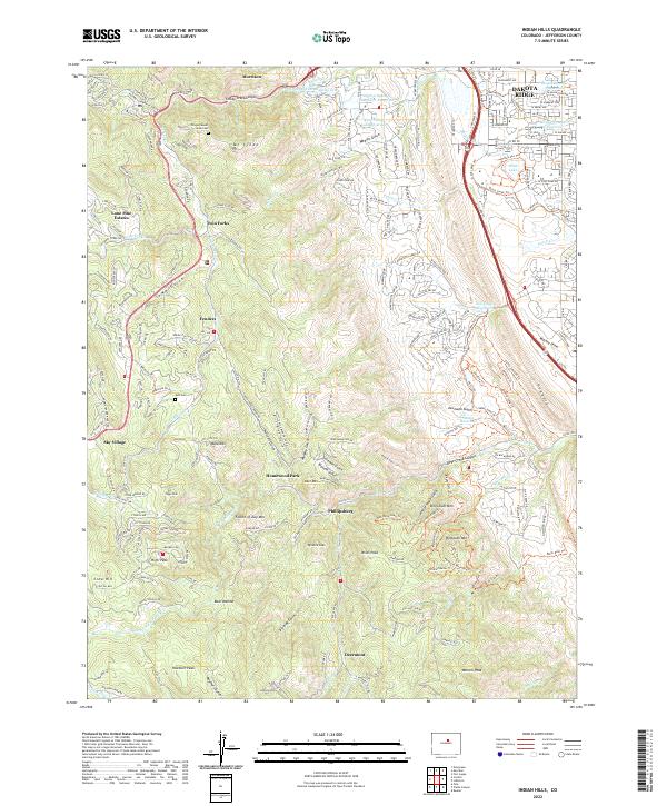 Indian Hills topographic map thumbnail