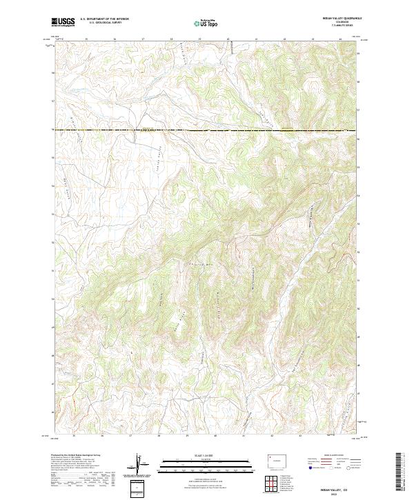 Indian Valley topographic map thumbnail