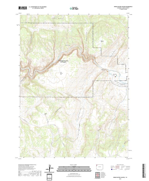 Indian Water Canyon topographic map thumbnail