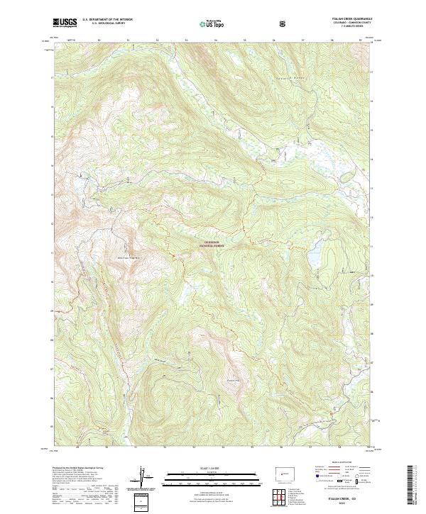 Italian Creek topographic map thumbnail