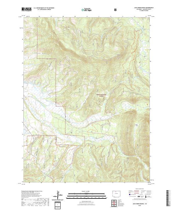 Jack Creek Ranch topographic map thumbnail