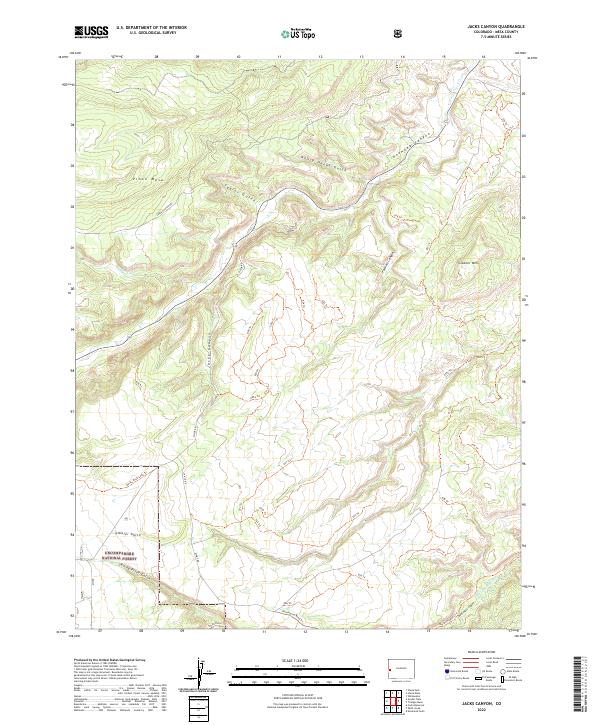 Jacks Canyon topographic map thumbnail
