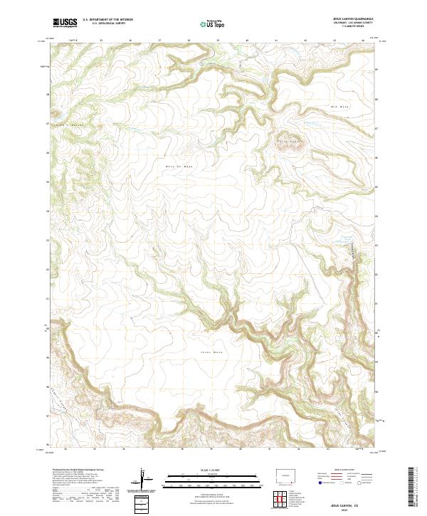 Jesus Canyon topographic map thumbnail