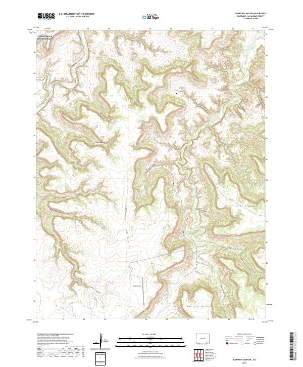 Johnson Canyon topographic map thumbnail