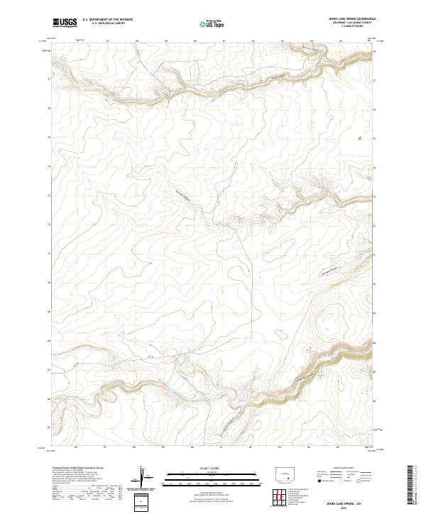 Jones Lake Spring topographic map thumbnail