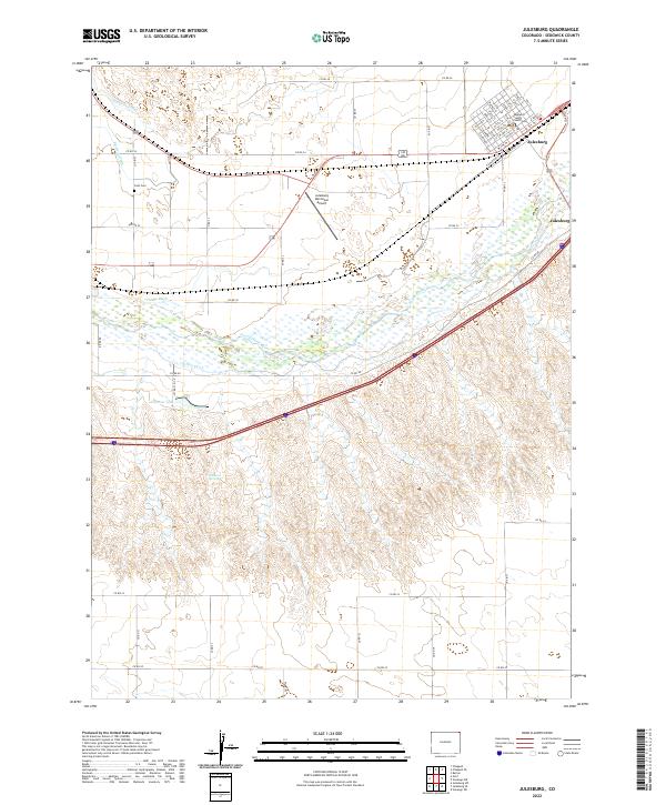 Julesburg topographic map thumbnail