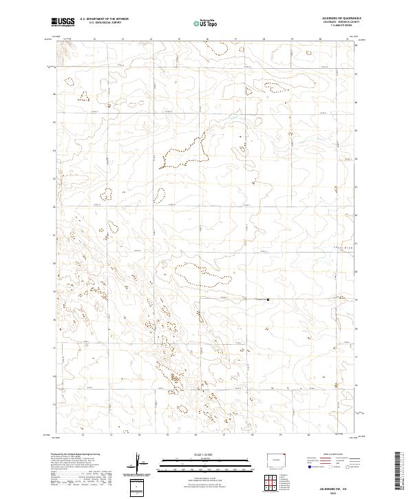 Julesburg SW topographic map thumbnail