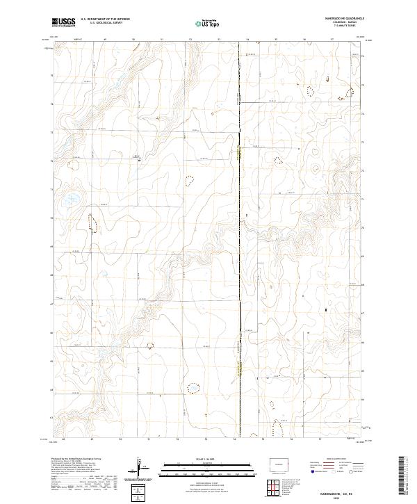 Kanorado NE topographic map thumbnail