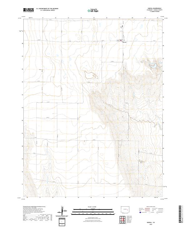 Karval topographic map thumbnail