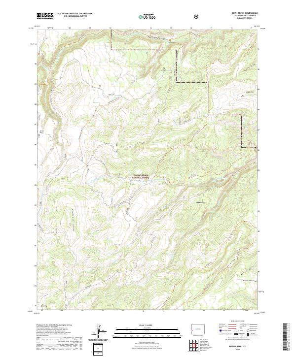 Keith Creek topographic map thumbnail