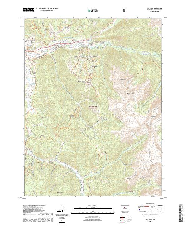 Keystone topographic map thumbnail