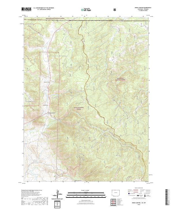 Kings Canyon topographic map thumbnail